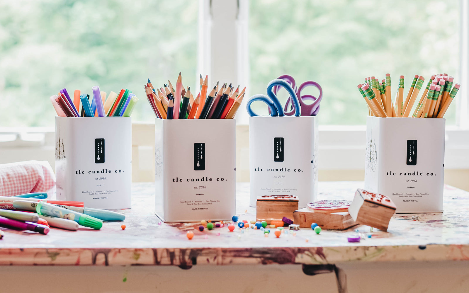 Using Candle Tins to Organize Those School Supplies
