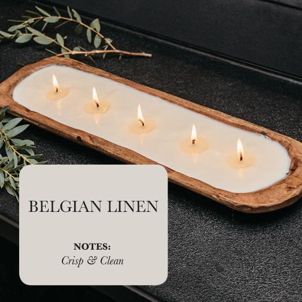 5-Wick Dough Bowl Soy Candle - Belgian Linen