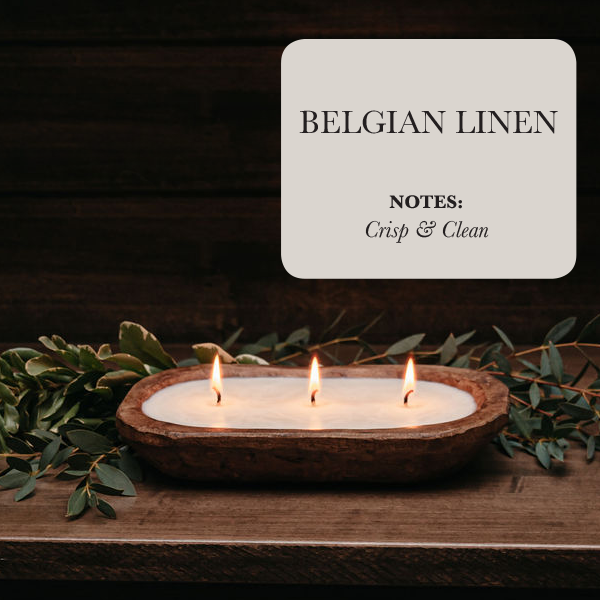 3-Wick Dough Bowl Soy Candle - Belgian Linen