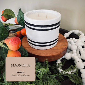 TLC Candle Co."Magnolia" 2lb Home Decor, Hand Poured Concrete Candle, Scented Natural Soy Wax and Essential Oil Blended Fragrances 60 Hour Burn Time, Made in the USA