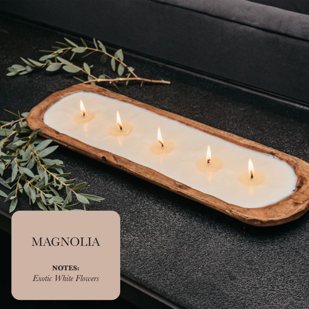 5-Wick Dough Bowl Soy Candle - Magnolia