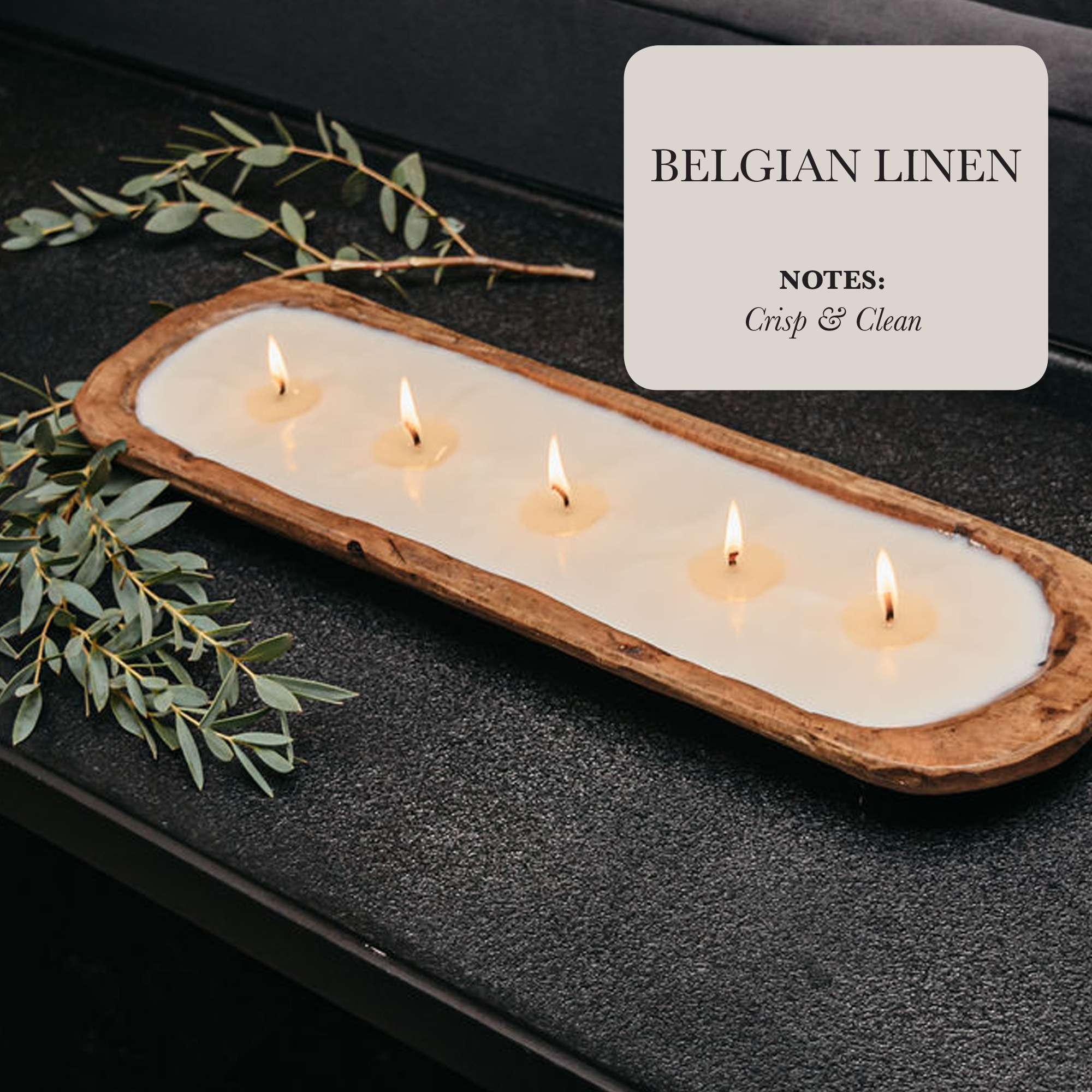 5-Wick Dough Bowl Soy Candle - Belgian Linen