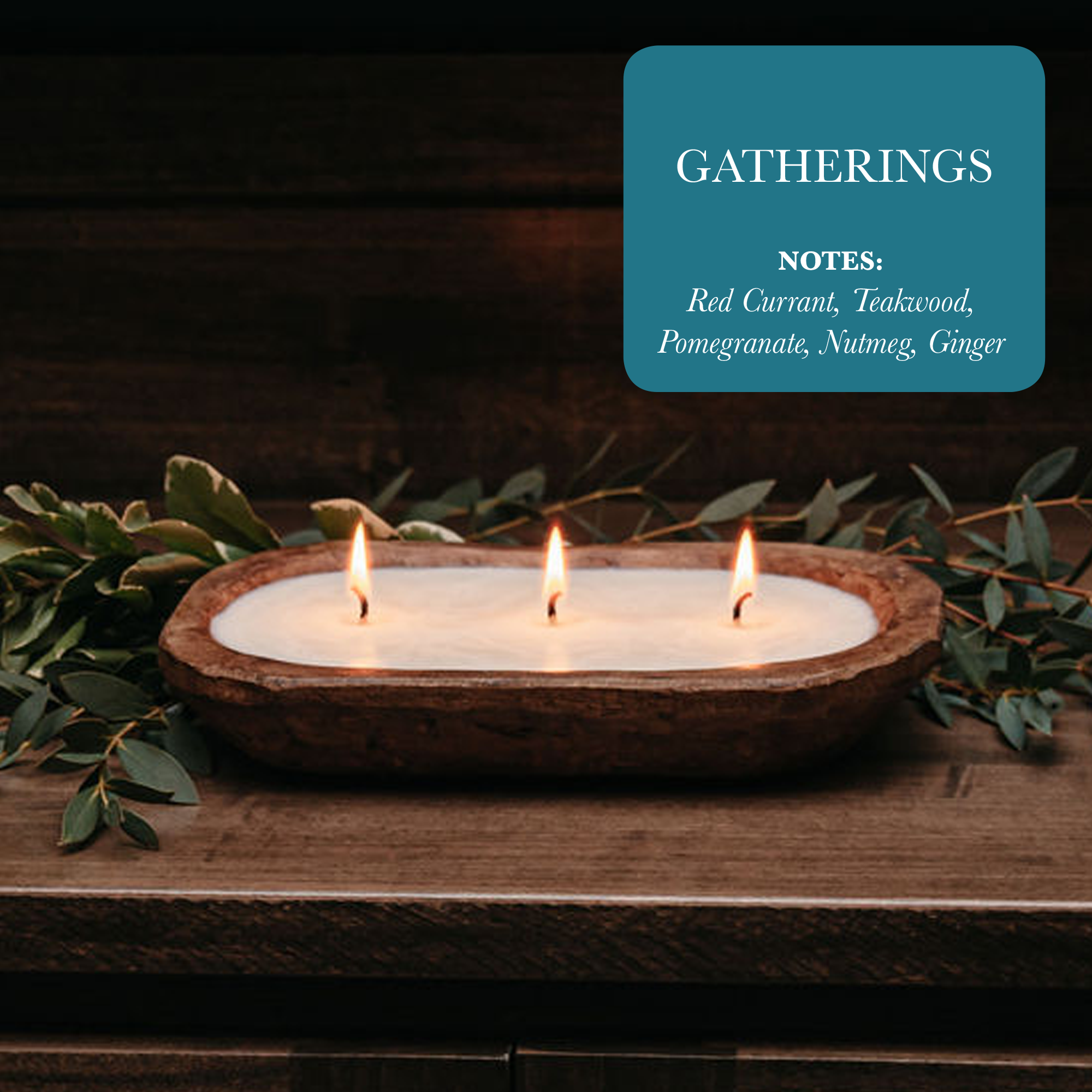 3-Wick Dough Bowl Soy Candle - Gatherings