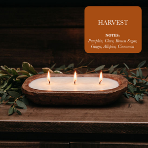 3-Wick Dough Bowl Soy Candle - Harvest