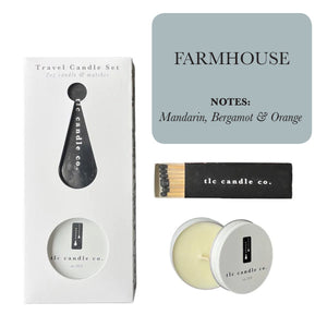 Travel Candle with Matches by TLC Candle Co.  - Farmhouse