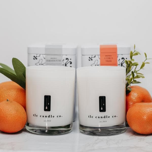 "Fresh Fruit" Luxury 2-Wick Candle Duo - TLC Candle Co.