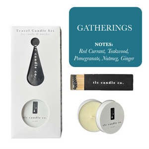 Travel Candle with Matches - Gatherings