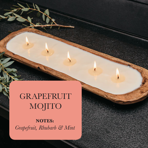 5-Wick Dough Bowl Soy Candle - Grapefruit Mojito