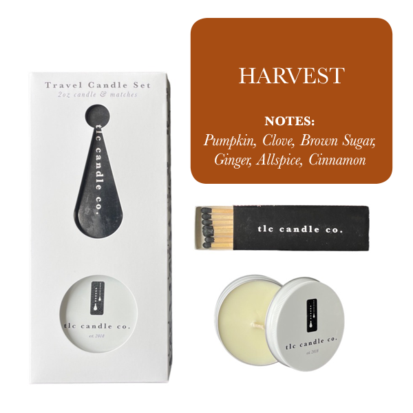 Travel Candle with Matches - Harvest