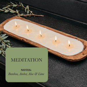 5-Wick Dough Bowl Soy Candle - Meditation