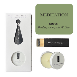 Travel Candle with Matches - Meditation