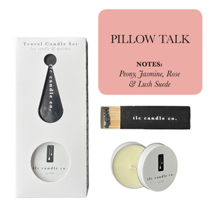 Travel Candle with Matches - Pillow Talk