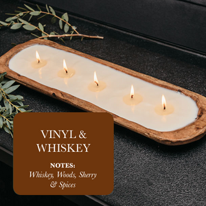 5-Wick Dough Bowl Soy Candle - Vinyl & Whiskey